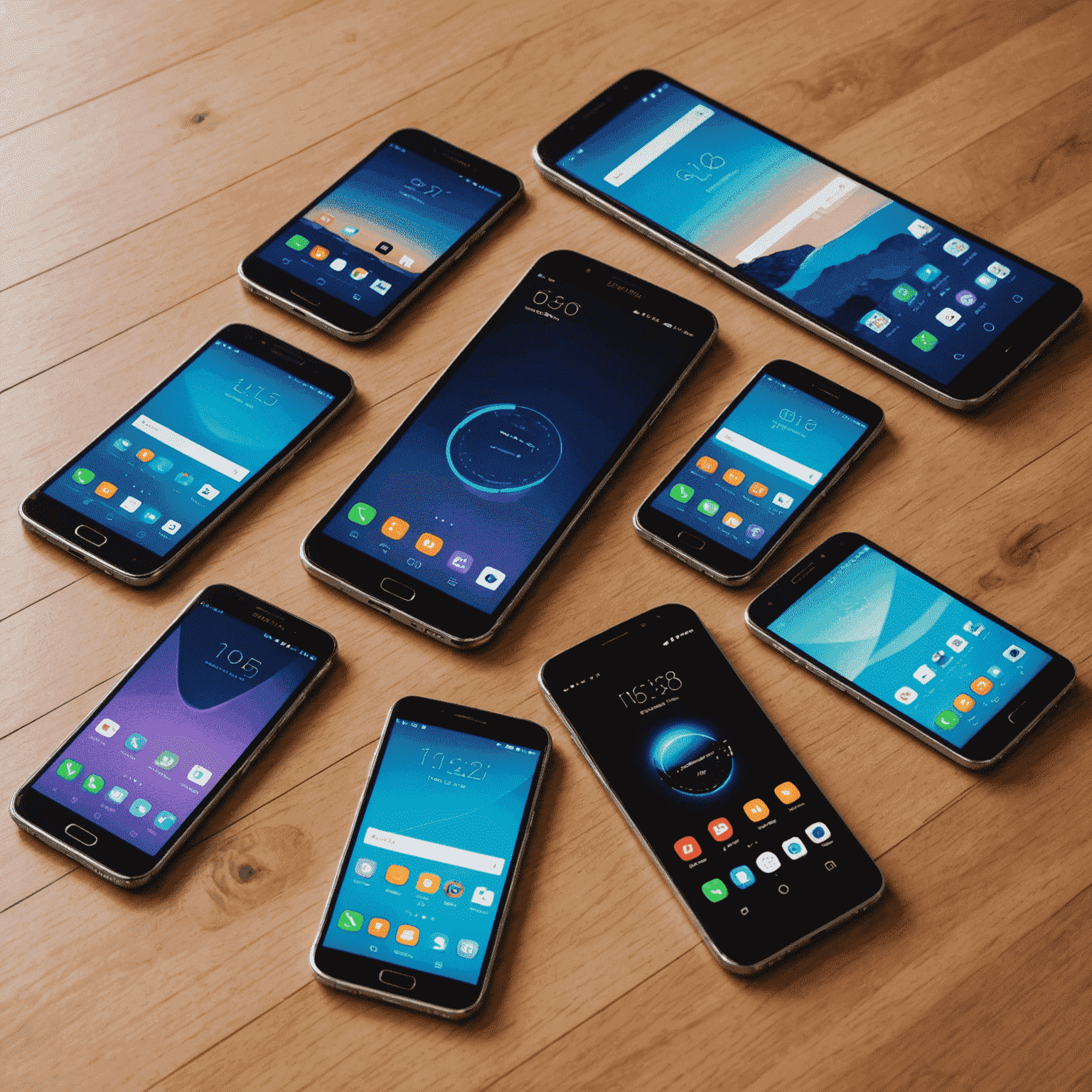 Various latest smartphone models displayed with upgrade arrows